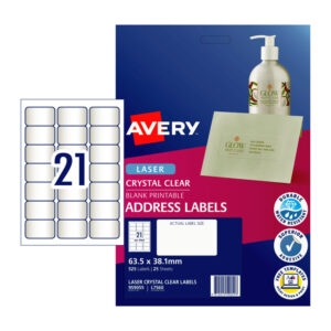 Label Clear L7560 21Up Pack of 25