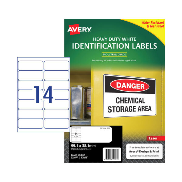 Laser Label L7063 14Up Pack of 25