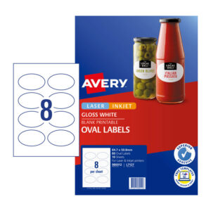 Label Oval L7137 8Up Pack of 10