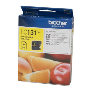 LC-131Y Yellow Ink Cartridge - to suit DCP-J152W/J172W/J552DW/J752DW/MFC-J245/J470DW/J475DW/J650DW/J870DW - up to 300 pages