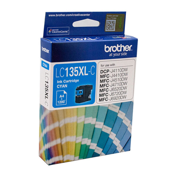 LC-135XLC Cyan Ink Cartridge - MFC-J6520DW/J6720DW/J6920DW and DCP-J4110DW/MFC-J4410DW/J4510DW/J4710DW - up to 1200 pages