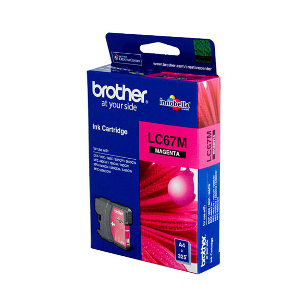 LC-67M Magenta Ink Cartridge - to suit DCP-385C/395CN/585CW/6690CW/J715W  MFC-490CW/5490CN/5890CN/6490CW/6890CDW/790CW/795CW/990CW- up to 325 pages