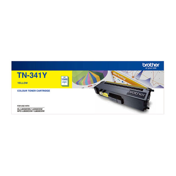 TN-341Y Colour Laser Toner - Standard Yellow HL-L8250CDN/8350CDW MFC-L8600CDW/L8850CDW - 1500 Pages