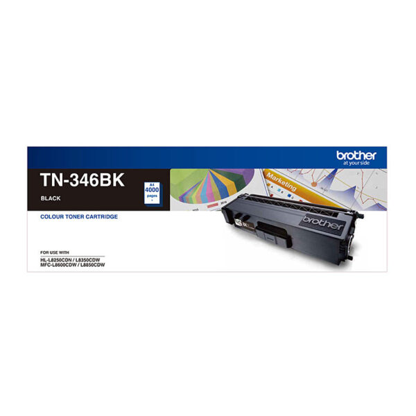 TN-346BK High Yield Black Toner  HL-L8250CDN/8350CDW MFC-L8600CDW/L8850CDW - 4000 Pages