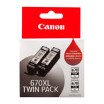 PGI670XL Black Ink Twin Pack of