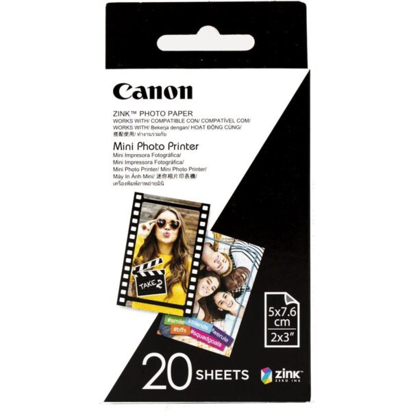 Zink Mini Photo Printer Paper for  Inspic 20 Sheets 2 X 3 Inches