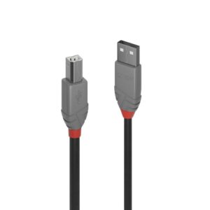 LINDY 1m USB2 A-B Cable Anthra Line