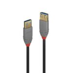 LINDY 1m USB3 A Ext Cable Anthra Line