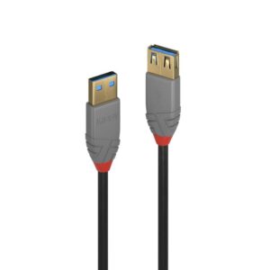 LINDY 2m USB3 A Ext Cable Anthra Line