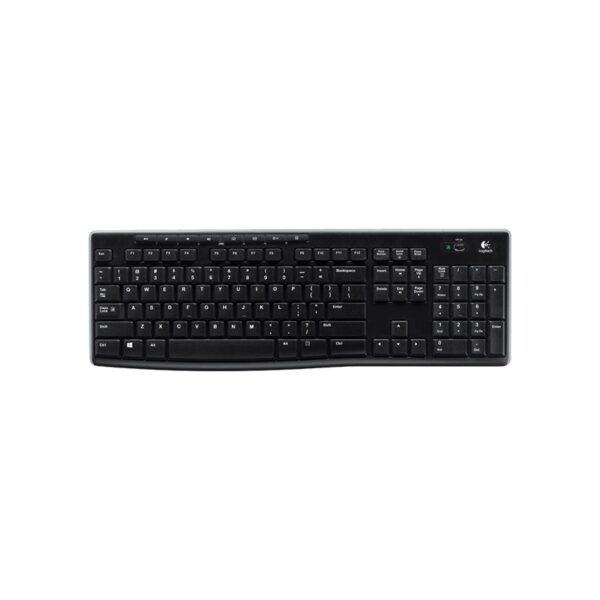 K270 2.4 GHz Wireless Full Size Keyboard 128-bit AES encryption 24-month battery life Spill resistant Durable UV-coated keys