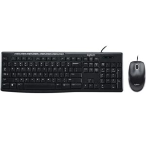 MK200 Media Keyboard and Mouse Combo 1000 DPI USB 2.0 Full-size Keyboard Thin profile Instant access to applications