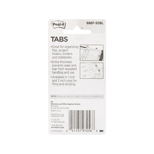 Tabs 686F-50BL Pack of 2 Bx6