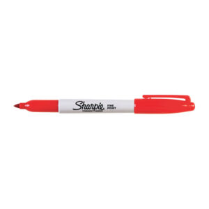 Permanent Marker Fine Point Red Box of 12