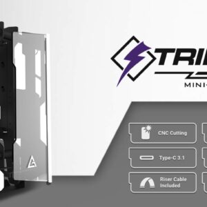 Open Frame Mini-ITX Aluminium and Steel Case  PCI-E Riser Cable included. USB 3.1 Type-C  Aluminium Steel  Superior Thermal Performance