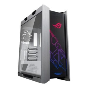 GX601 ROG STRIX HELIOS RGB ATX/EATX White Mid-Tower Gaming Case With Handle  3 Tempered Glass Panels  4 Preinstalled Fans 3x140mm 1x140mm