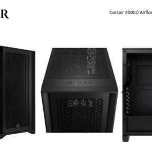 Carbide Series 4000D Airflow ATX Tempered Glass Black  2x 120mm Fans pre-installed. USB 3.0 x 2  Audio I/O. Case NDA Sept 16