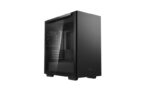 MACUBE 110 Black Minimalistic Micro-ATX Case  Magnetic Tempered Glass Panel  Removable Drive Cage  Adjustable GPU Holder  1xPreinstalled Fan