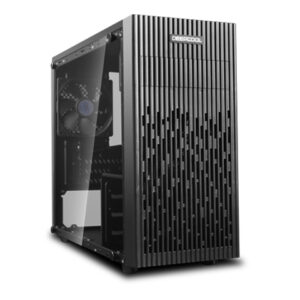 MATREXX 30 Full Tempered Glass Side Panel M-ATX Case  1x 120mm Black Fan  Graphics Card Up To 250mm