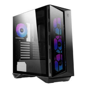 MSI MPG GUNGNIR 110R Mid-Tower Case  Supports ATX / M-ATX / Mini ITX  2x USB 3.2  1x USB-C  1x HD Audio  1x Mic  ATX Power Supply