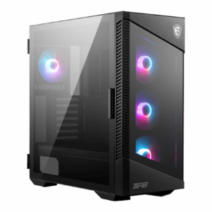 MSI MPG VELOX 100R Mid-Tower Case  Support For E-ATX / ATX / M-ATX / ITX  2x 2.5'  2x 3.5'  7x Expansion Slots  2x USB 3.2  1x USB-C  1x Audio 1x Mic