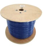 350m CAT6A Ethernet LAN Cable Roll Blue Bare Copper Twisted Core PVC Jacket