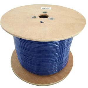 350m CAT6A Ethernet LAN Cable Roll Blue Bare Copper Twisted Core PVC Jacket