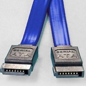 SATA 3.0 Data Cable 0.5m / 50cm Male to Male Straight 180 to 180 Degree 26AWG Blue CBAT-SATA3-180D