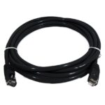 Cat6a UTP Ethernet Cable 25cm Snagless Black