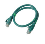 Cat6a UTP Ethernet Cable 25cm Snagless Green