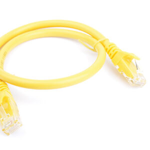 Cat6a UTP Ethernet Cable 25cm Snagless Yellow