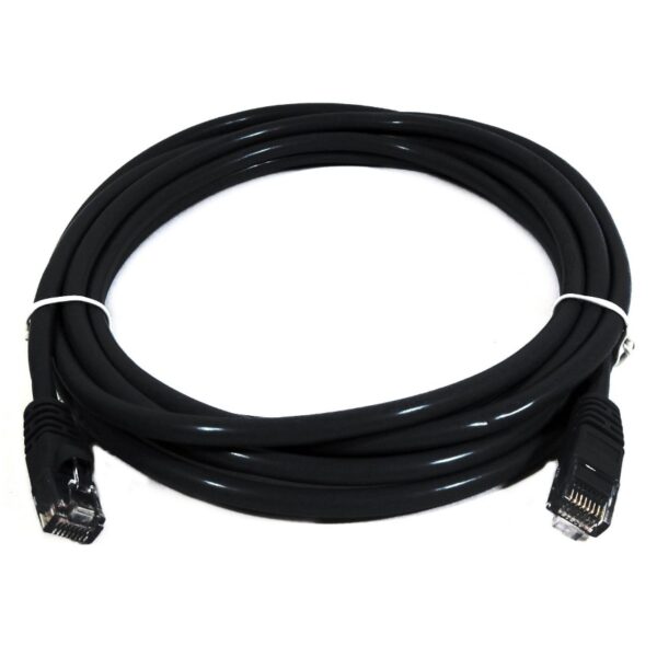 Cat6a UTP Ethernet Cable 0.5m (50cm) Snagless Black