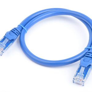 Cat6a UTP Ethernet Cable 0.5m (50cm) Snagless Blue