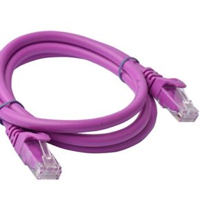 Cat6a UTP Ethernet Cable 1m Snagless Purple