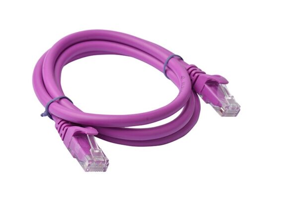 Cat6a UTP Ethernet Cable 1m Snagless Purple