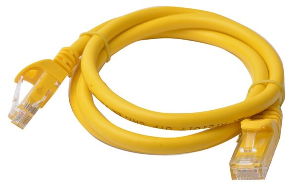 Cat6a UTP Ethernet Cable 1m Snagless Yellow