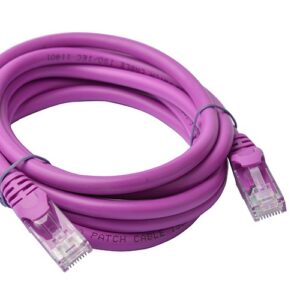 Cat6a UTP Ethernet Cable 2m Snagless Purple