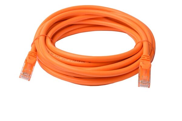 Cat6a UTP Ethernet Cable 5m Snagless Orange