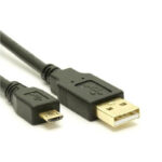 USB 2.0 Cable 2m A to Micro-USB B Male to Male Black