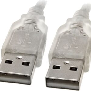 USB 2.0 Cable  A to A Male to Male Transparent