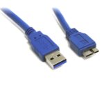 USB 3.0 Cable 1m A to Micro-USB B Male to Male Blue