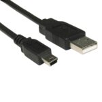 USB 2.0 Cable 1m A Male to Mini B Black