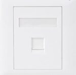 CAT5e RJ45 Wall Face Plate 86x86mm 1 Port Socket Kit