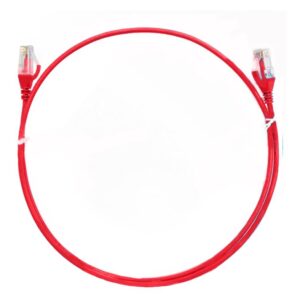 CAT6 Ultra Thin Slim Cable 0.5m / 50cm - Red Color Premium RJ45 Ethernet Network LAN UTP Patch Cord 26AWG