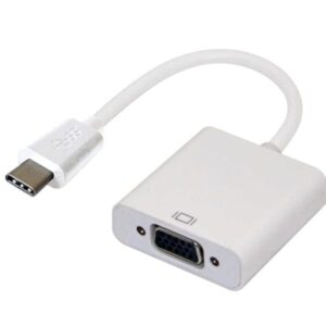 Thunderbolt USB 3.1 Type C USB-C to VGA Adapter Converter Male to Female for Apple Macbook Chromebook Pixel White