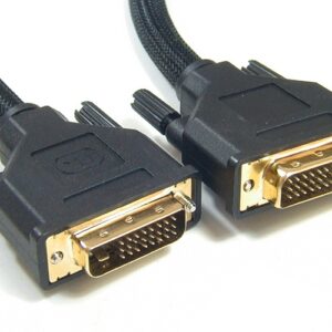 DVI-D Cable 5m - 24+1 pins Male to Male Dual Link 30AWG OD8.6mm Gold Plated RoHS