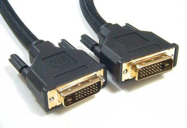 DVI-D Cable 5m - 24+1 pins Male to Male Dual Link 30AWG OD8.6mm Gold Plated RoHS