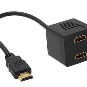 HDMI Splitter Cable 15cm - v1.4 Male to 2x Female Amplifier Duplicator Full HD 3D