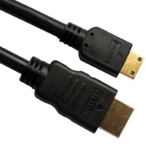 HDMI to Mini HDMI Cable 2m - 1.4v 19 pins A Male to Mini C Male 30AWG OD6.0mm Gold Plated Black PVC Jacket for Tablet Smart Phone