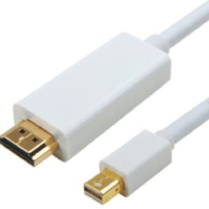 Mini DisplayPort DP to HDMI Cable 1m - 20 pins Male to 19 pins Male Gold plated RoHSCB8W-RC-MDPHDMI-2