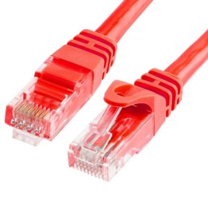 CAT6 Cable 20m - Red Color Premium RJ45 Ethernet Network LAN UTP Patch Cord 26AWG-CCA PVC Jacket